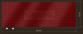 LED Text Display XTT20-206-ZX   48x16=768px  102cm x 37cm