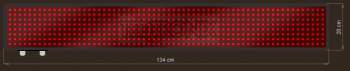 LED Grafische display XTG20-108-ZX   64x8=512px  134cm x 20cm